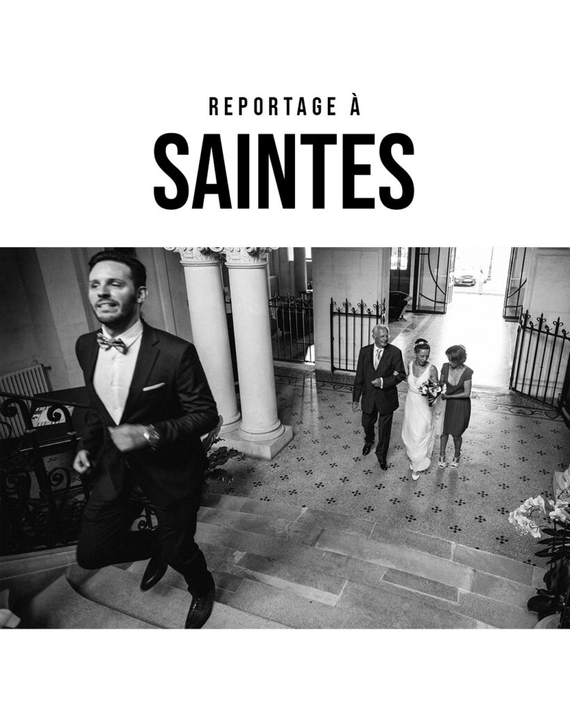 Reportage de mariage à saintes pendant la céremonie civile